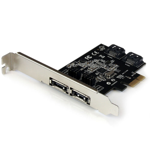 StarTech.com 2 Port PCI Express SATA 6 Gbps eSATA Controller Card - Dual Port PCIe SATA III Card - 2 Int/2 Ext StarTech.com 2 Port PCI Express SATA 6 Gbps eSATA Controller Card - Dual Port PCIe SATA III Card - 2 Int/2 Ext